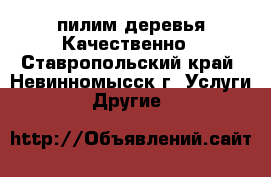 пилим деревья Качественно - Ставропольский край, Невинномысск г. Услуги » Другие   